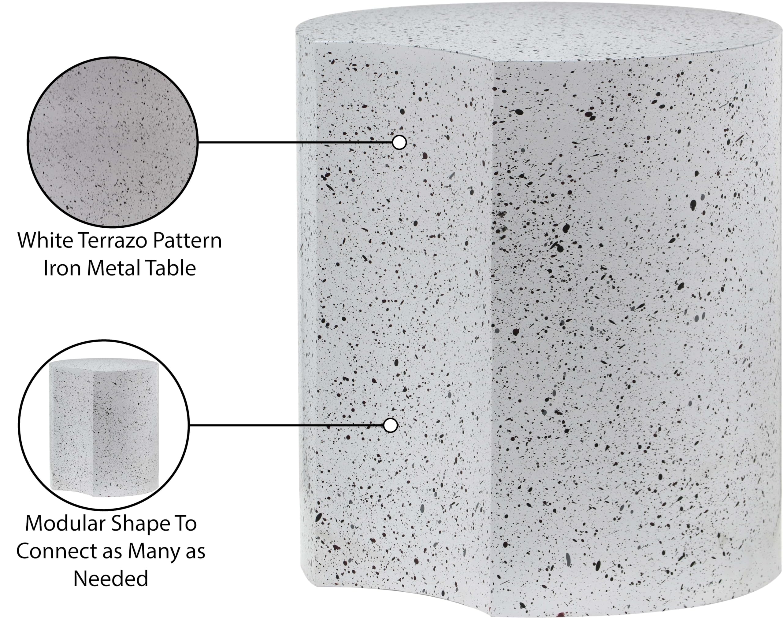 Amazon.com: Meridian Furniture 99084White-ET18 Dimple